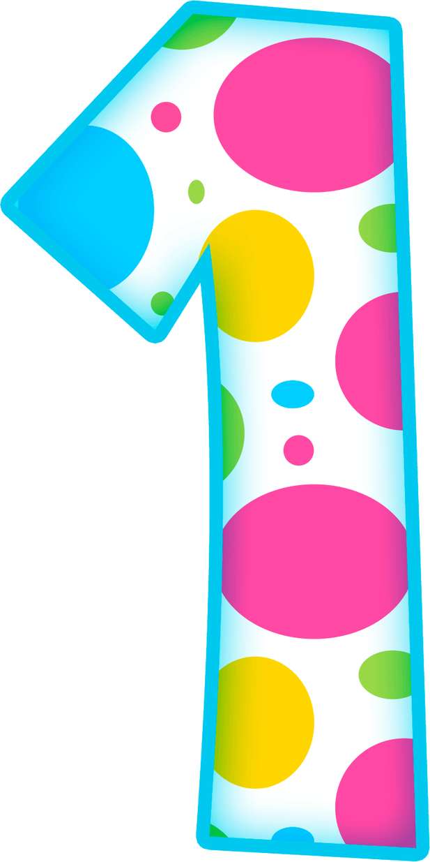 Elemento Numero 1 Um Bolinhas Png