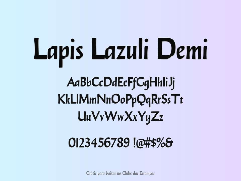 Fonte Lapis Lazuli Demi Grátis Para Baixar