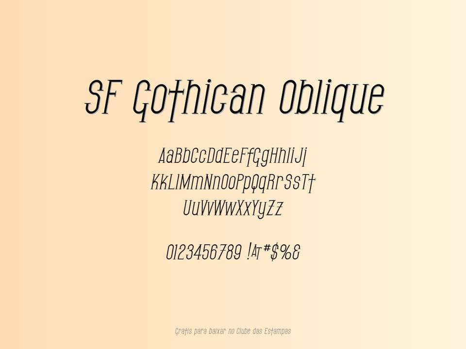 Fonte Sf Gothican Oblique Grátis Para Baixar