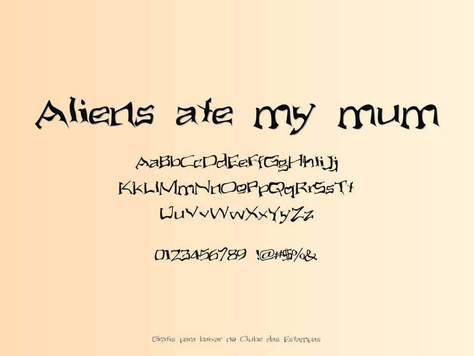 Fonte Aliens Ate My Mum Grátis Para Baixar