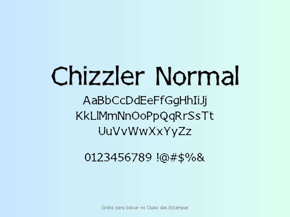 Fonte Chizzler Normal Grátis Para Baixar