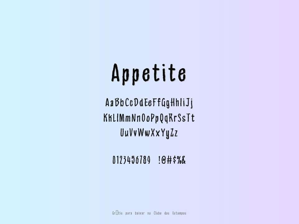 Fonte Appetite Grátis Para Baixar