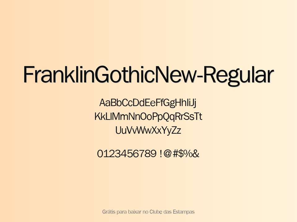 Fonte Franklingothicnew Regular Grátis Para Baixar