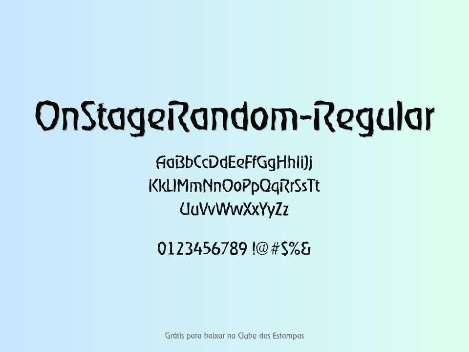 Fonte Onstagerandom Regular Grátis Para Baixar