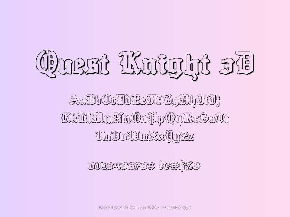 Fonte Quest Knight 3d Grátis Para Baixar