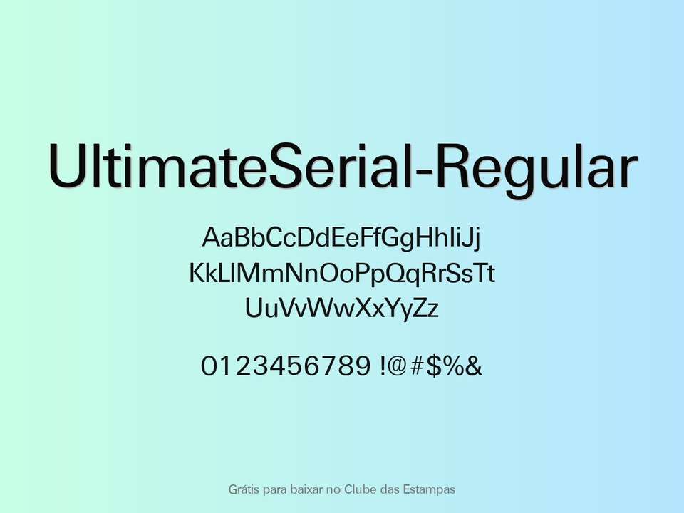 Fonte Ultimateserial Regular Grátis Para Baixar