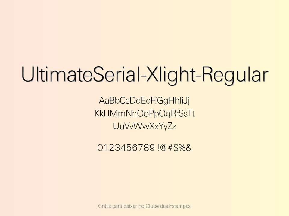 Fonte Ultimateserial Xlight Regular Grátis Para Baixar