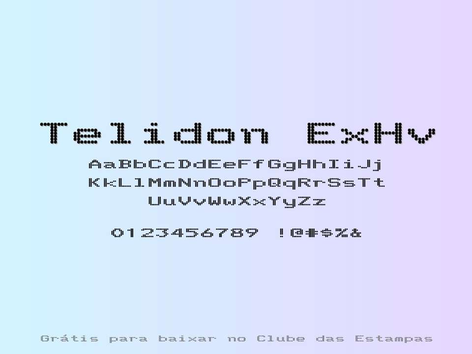 Fonte Telidon Exhv Grátis Para Baixar