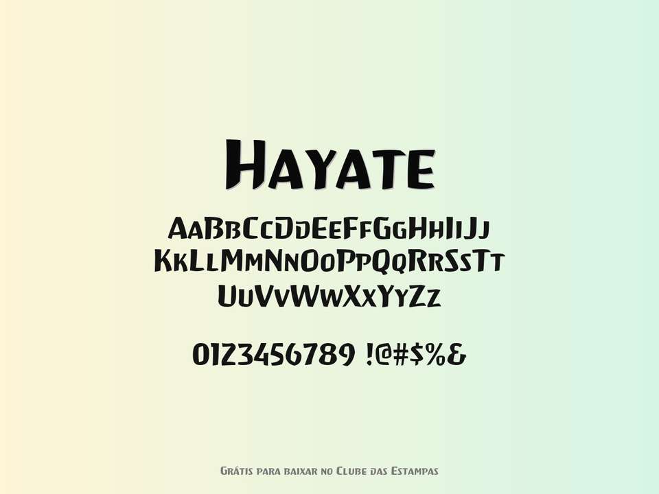 Fonte Hayate Grátis Para Baixar