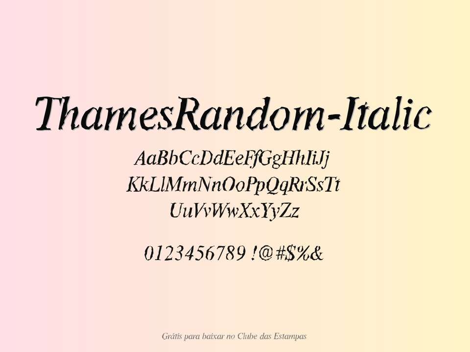 Fonte Thamesrandom Italic Grátis Para Baixar