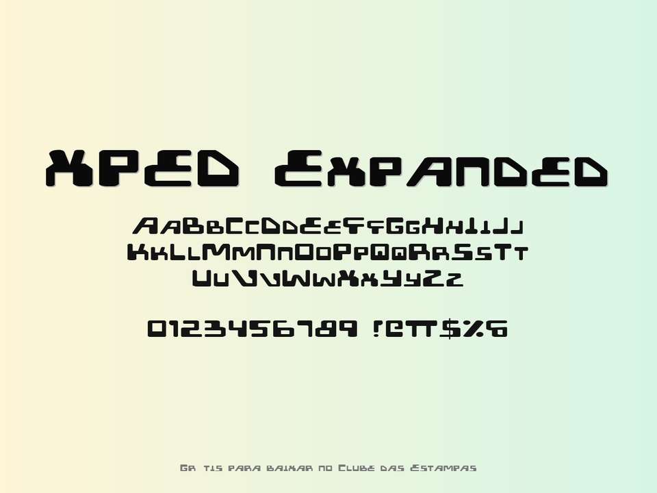 Fonte Xped Expanded Grátis Para Baixar