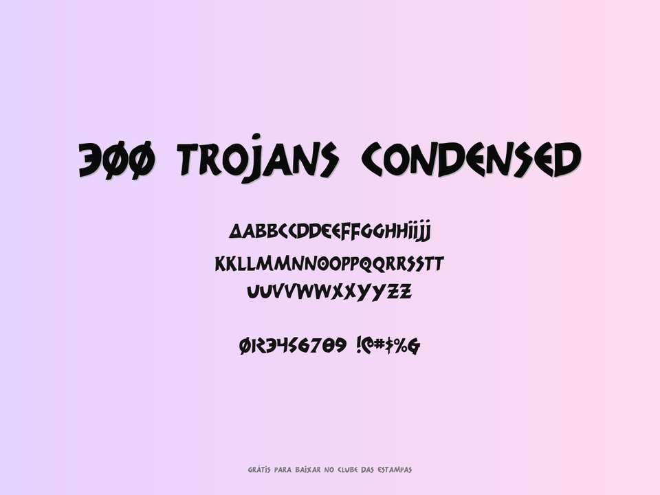 Fonte 300 Trojans Condensed Grátis Para Baixar