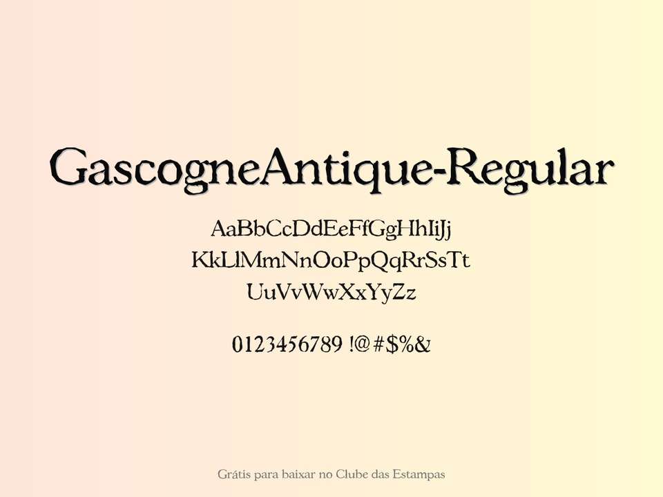 Fonte Gascogneantique Regular Grátis Para Baixar