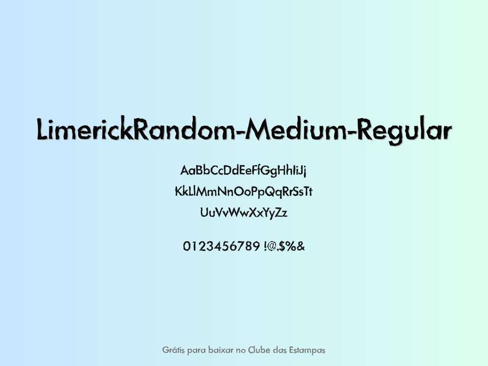 Fonte Limerickrandom Medium Regular Grátis Para Baixar