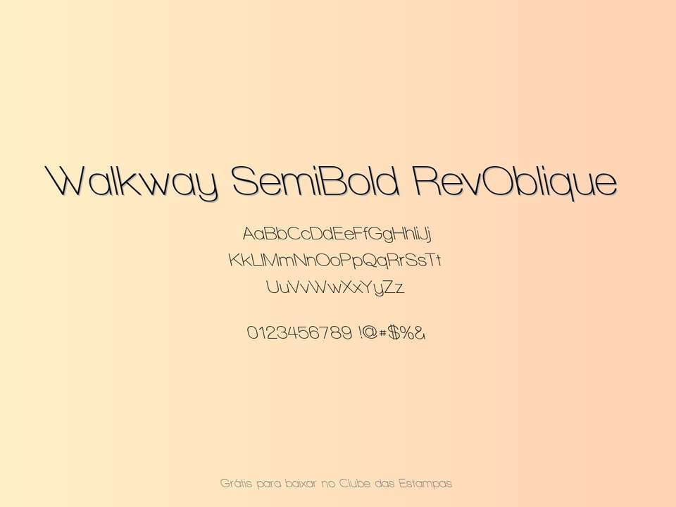 Fonte Walkway Semibold Revoblique Grátis Para Baixar