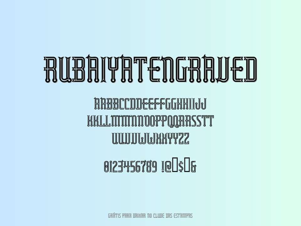 Fonte Rubaiyatengraved Grátis Para Baixar