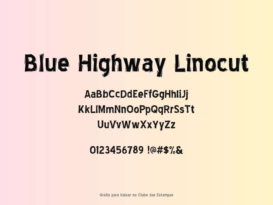 Fonte Blue Highway Linocut Grátis Para Baixar