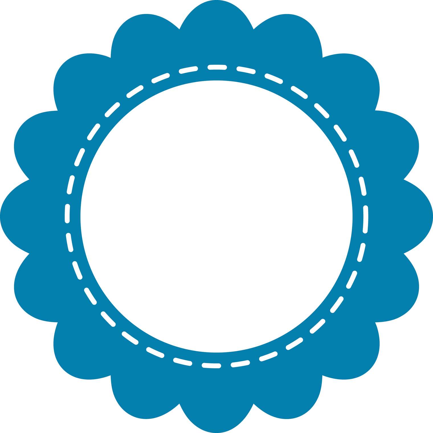 Moldura Circular Azul Design Gráfico Png Grátis Para Baixar