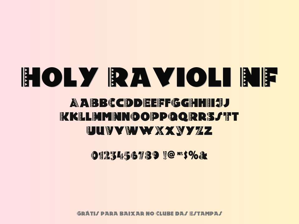 Fonte Holy Ravioli Nf Grátis Para Baixar