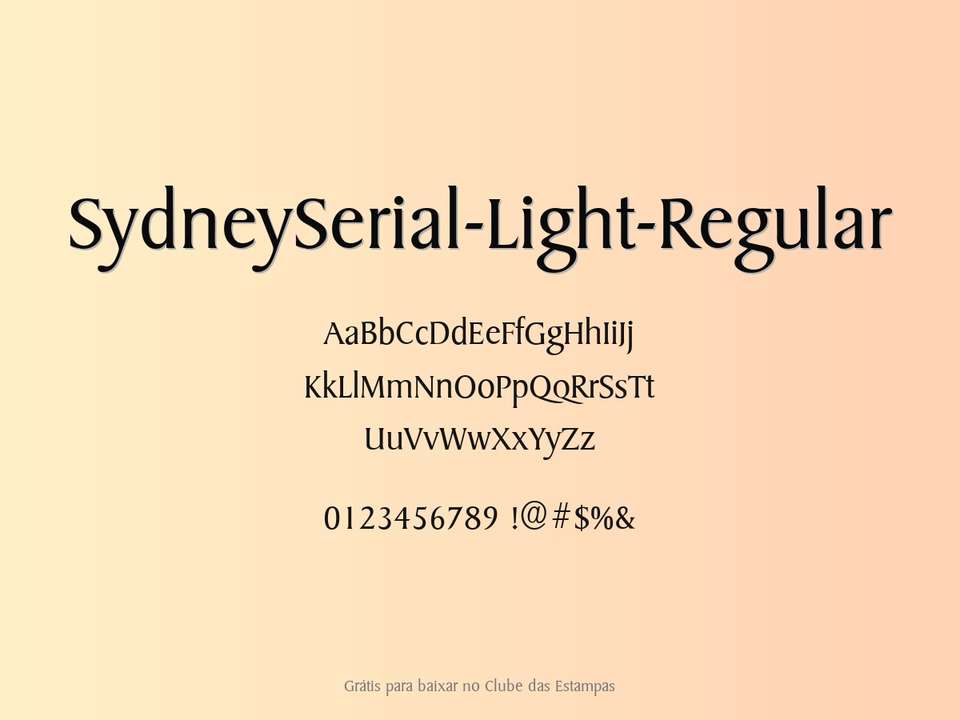 Fonte Sydneyserial Light Regular Grátis Para Baixar
