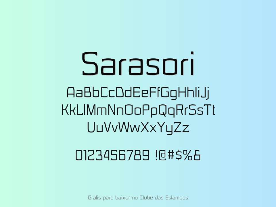 Fonte Sarasori Grátis Para Baixar
