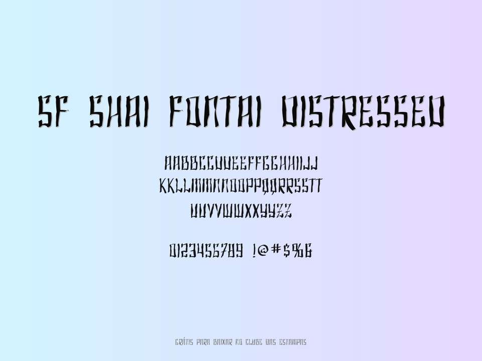 Fonte Sf Shai Fontai Distressed Grátis Para Baixar