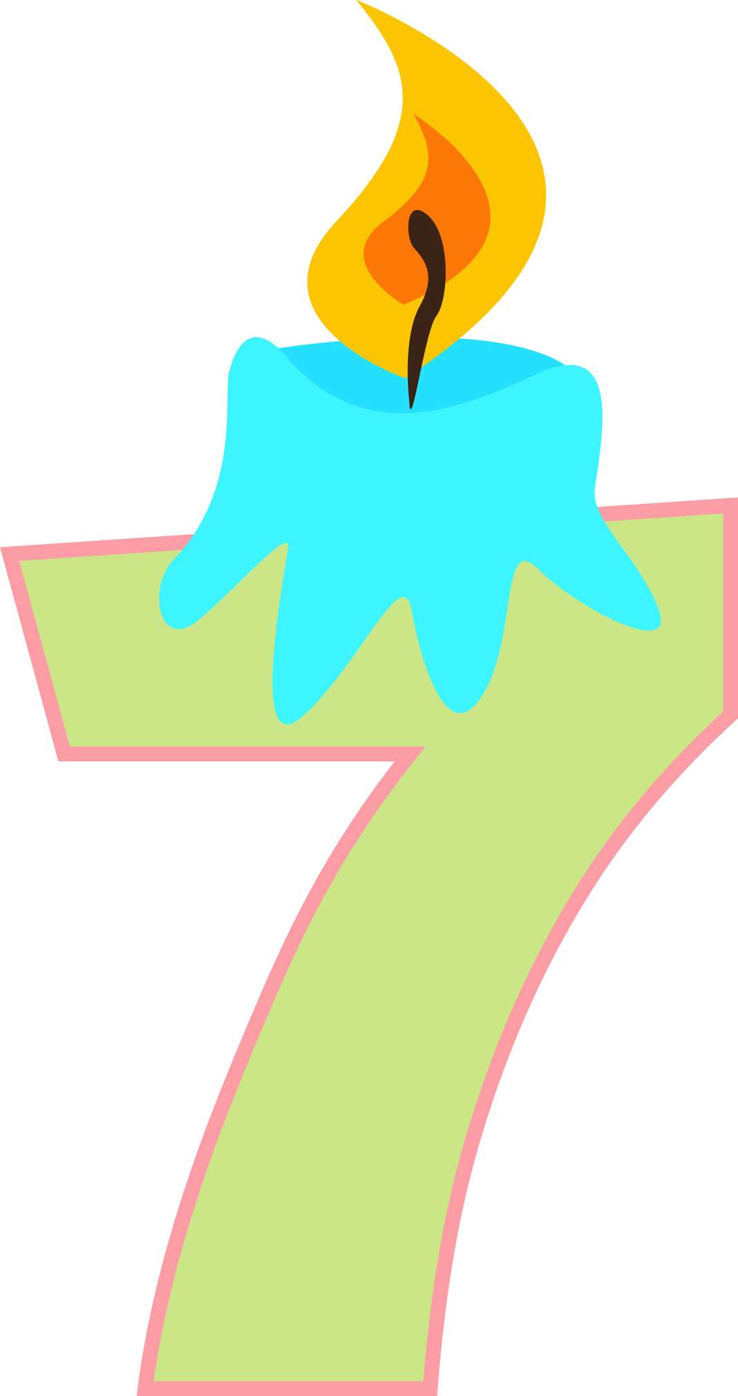 Elemento Numeral Aniversário Vela 7 Sete Anos (6)