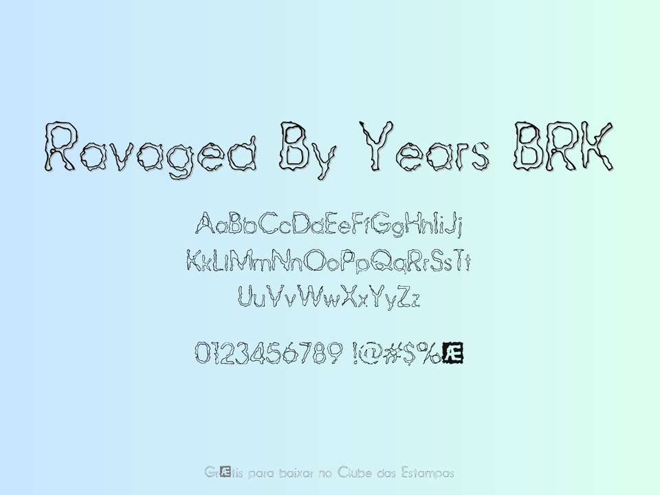 Fonte Ravaged By Years Brk Grátis Para Baixar