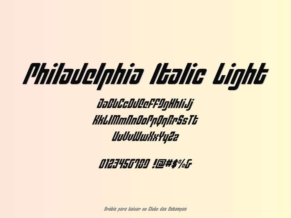 Fonte Philadelphia Italic Light Grátis Para Baixar