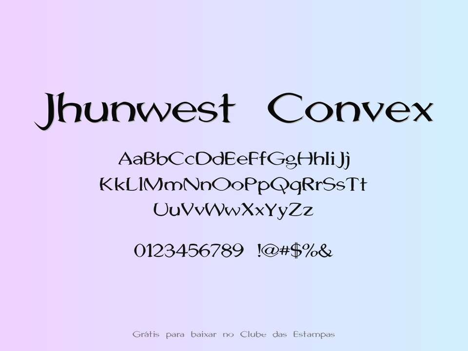 Fonte Jhunwest Convex Grátis Para Baixar