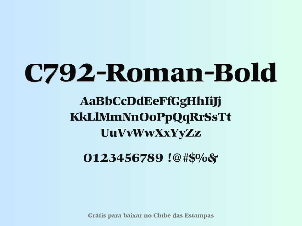 Fonte C792 Roman Bold Grátis Para Baixar