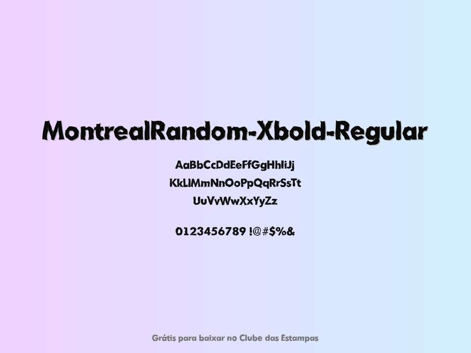 Fonte Montrealrandom Xbold Regular Grátis Para Baixar