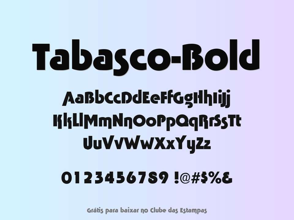 Fonte Tabasco Bold Grátis Para Baixar