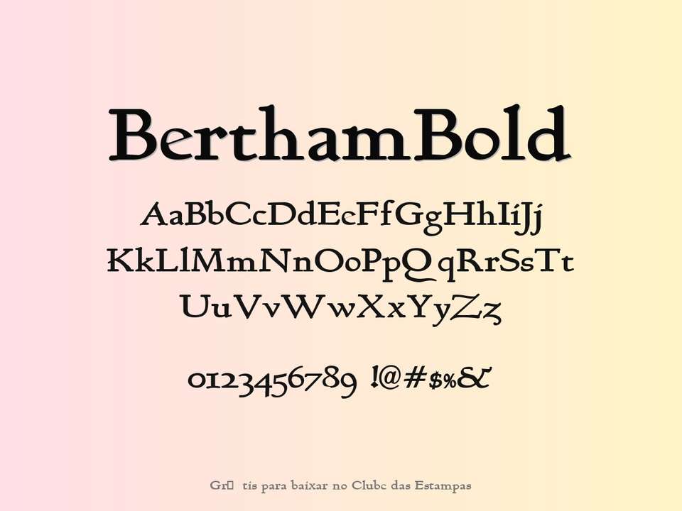 Fonte Berthambold Grátis Para Baixar