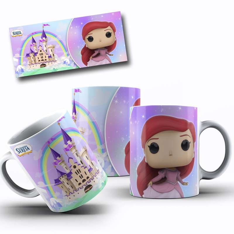 Arte Para Caneca Princesas Funko