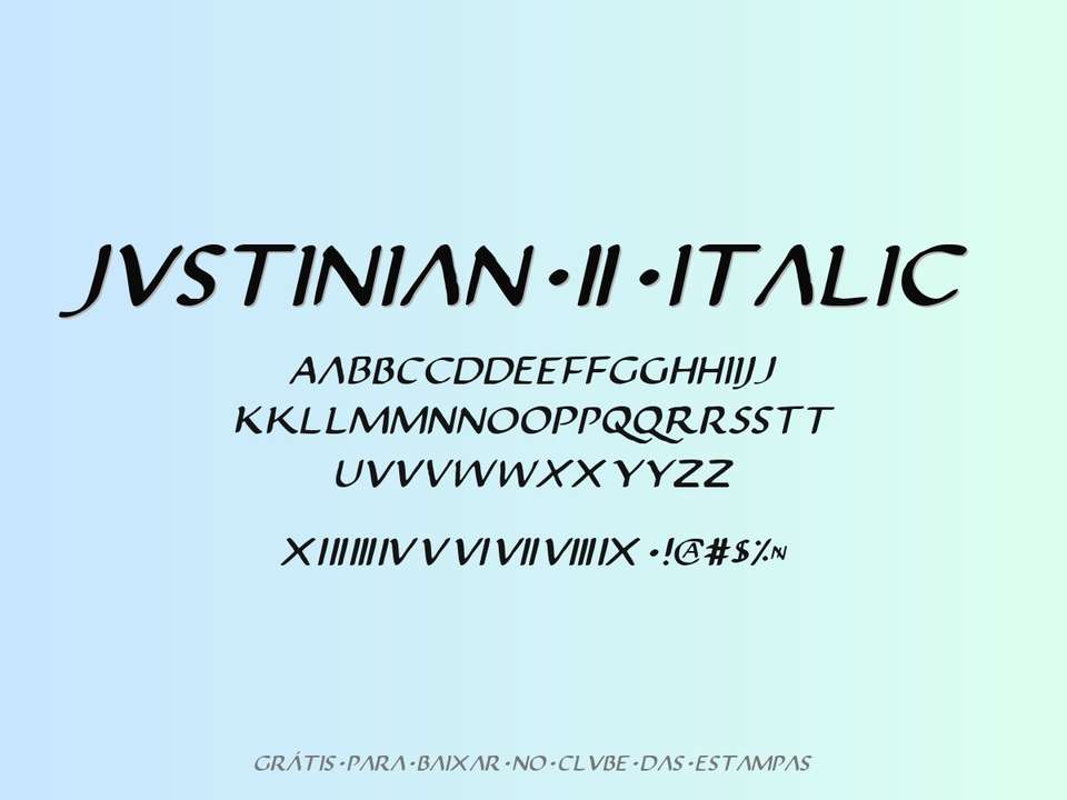 Fonte Justinian 2 Italic Grátis Para Baixar