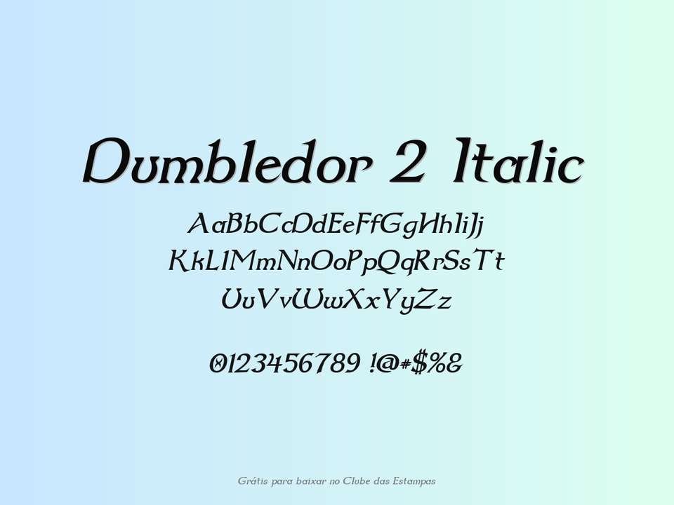 Fonte Dumbledor 2 Italic Grátis Para Baixar