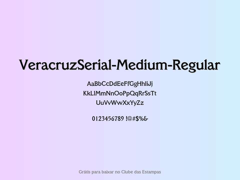 Fonte Veracruzserial Medium Regular Grátis Para Baixar