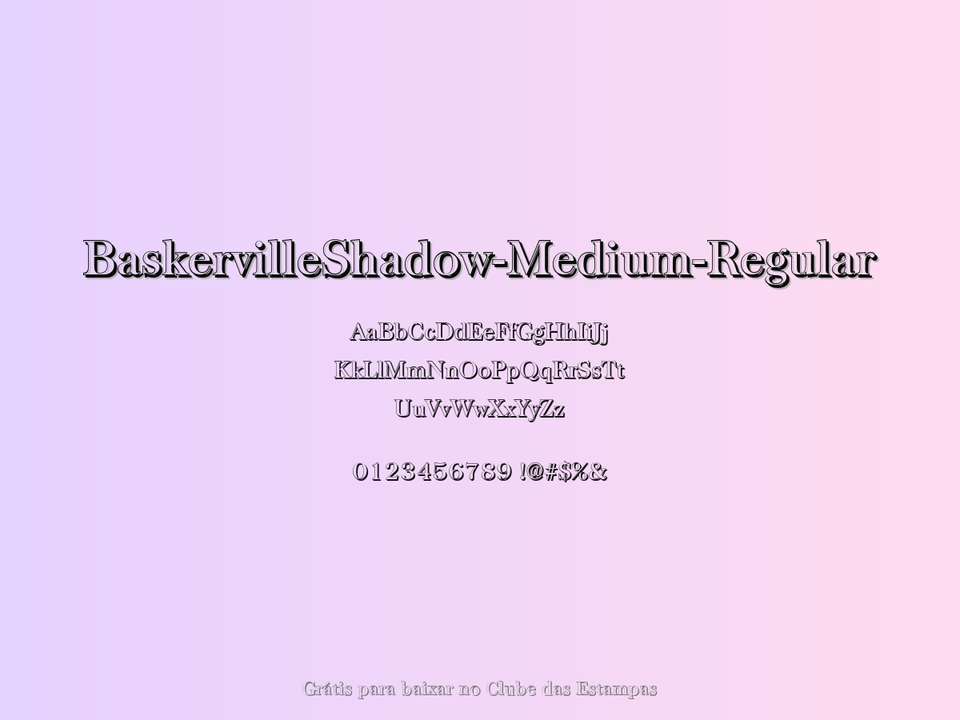 Fonte Baskervilleshadow Medium Regular Grátis Para Baixar