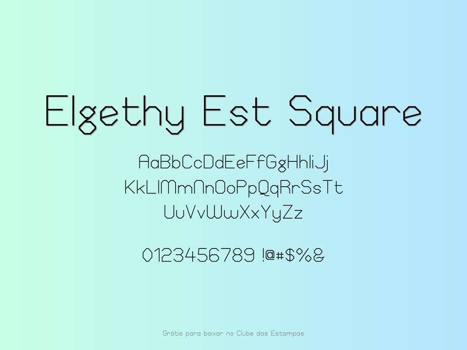 Fonte Elgethy Est Square Grátis Para Baixar