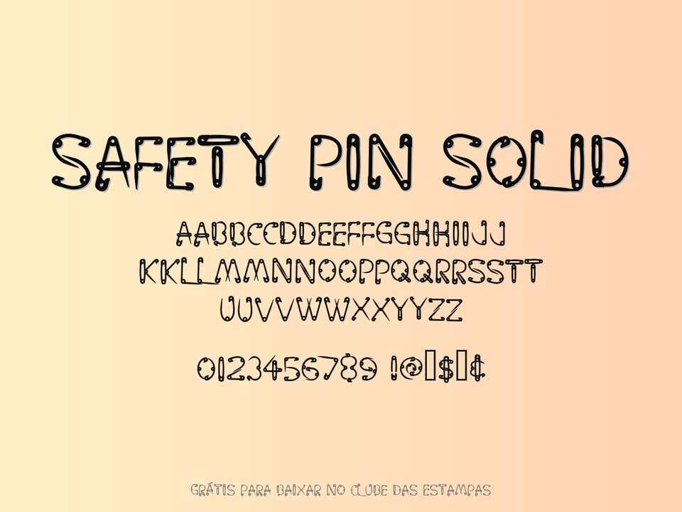 Fonte Safety Pin Solid Grátis Para Baixar
