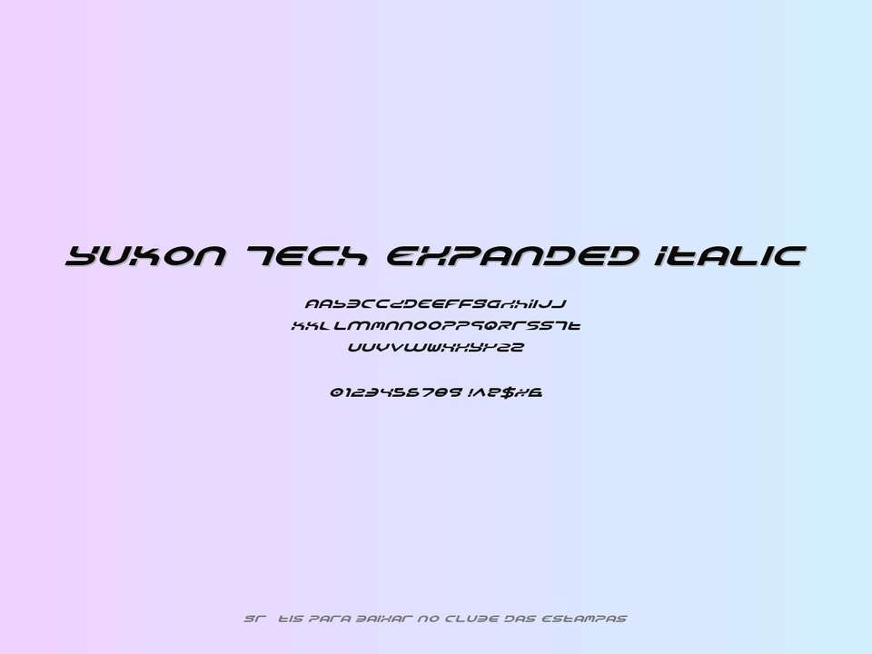 Fonte Yukon Tech Expanded Italic Grátis Para Baixar
