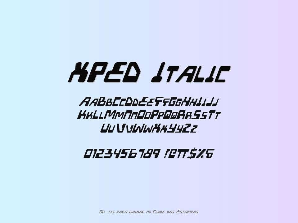 Fonte Xped Italic Grátis Para Baixar