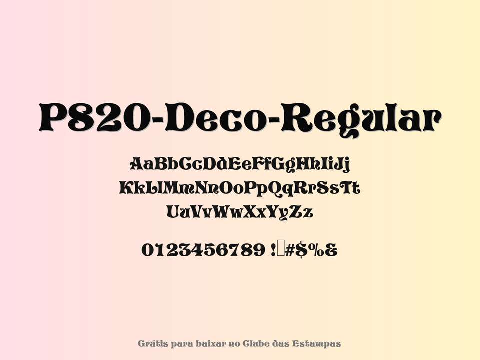 Fonte P820 Deco Regular Grátis Para Baixar