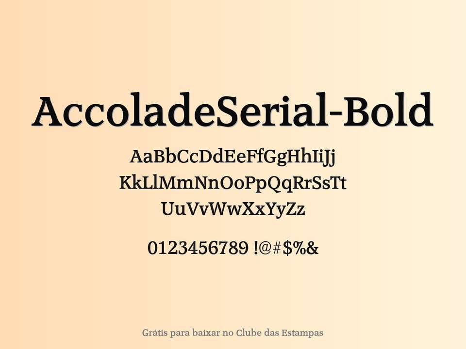 Fonte Accoladeserial Bold Grátis Para Baixar