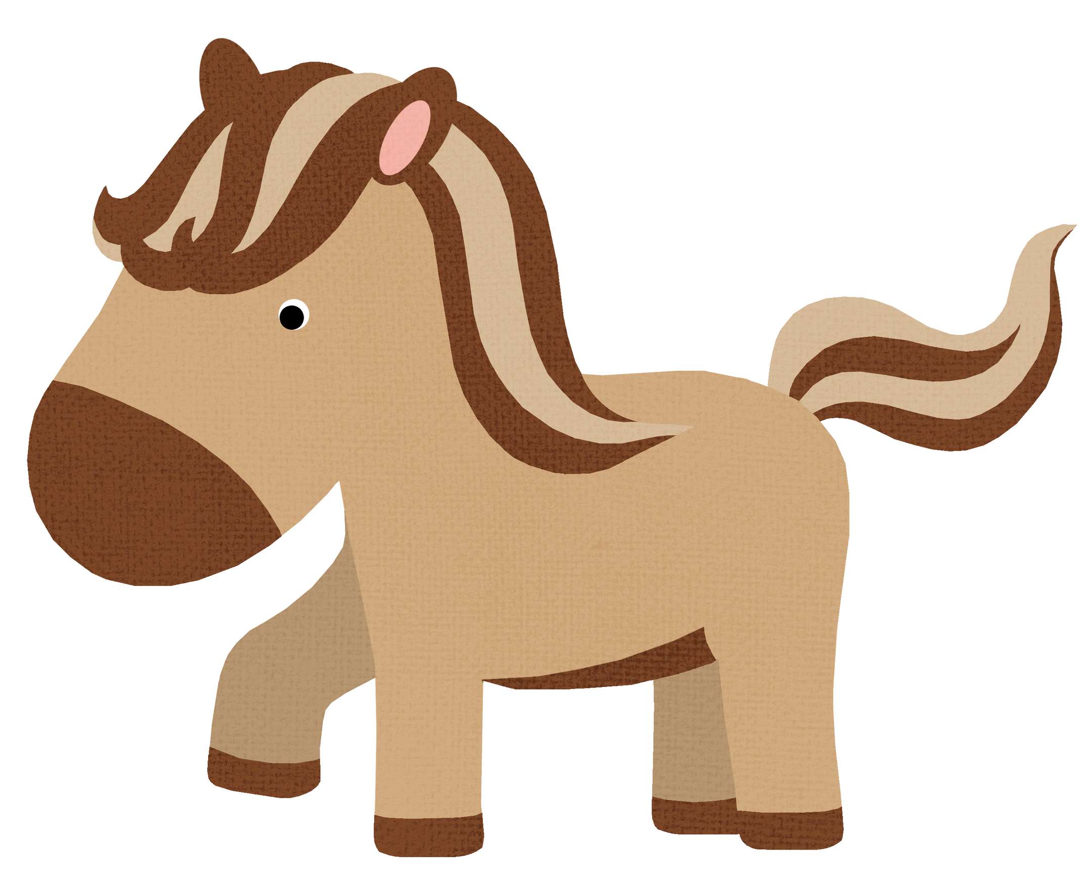 Cavalo Desenho Animado Castanho Claro Animais Png Grátis Para Baixar