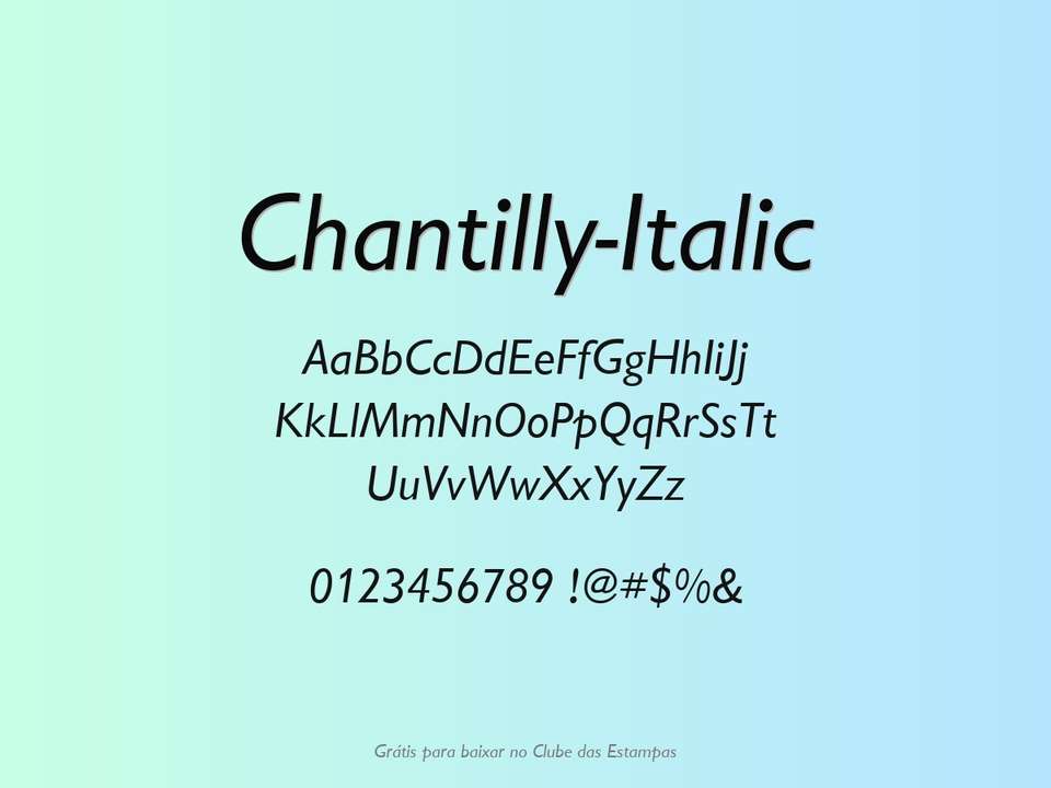Fonte Chantilly Italic Grátis Para Baixar