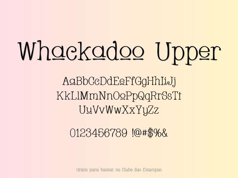 Fonte Whackadoo Upper Grátis Para Baixar