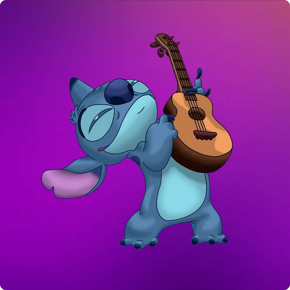 Ilustração Do Personagem Stitch Com Violão Desenho Animado Png Arte Para Caneca Grátis Pra Baixar