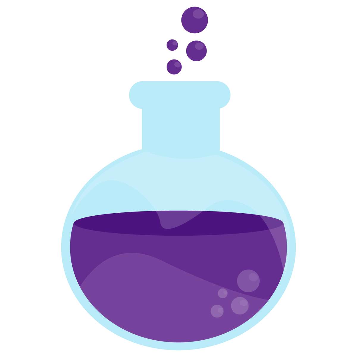 Frasco De Laboratório Com Solução Roxa Química Png Grátis Para Baixar